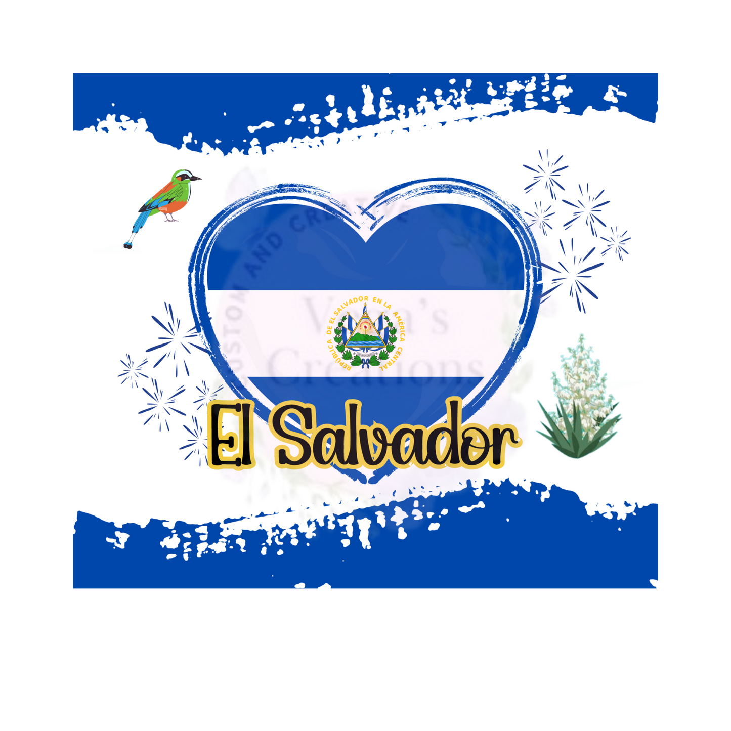 El Salvador Heart Tumbler