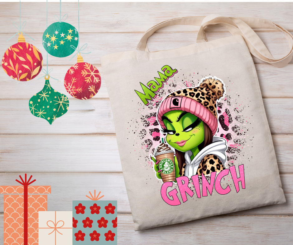 Grinch Mama Tote Bag style 2