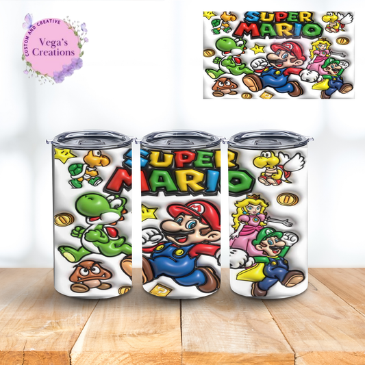 Super Mario 12 oz kids tumbler