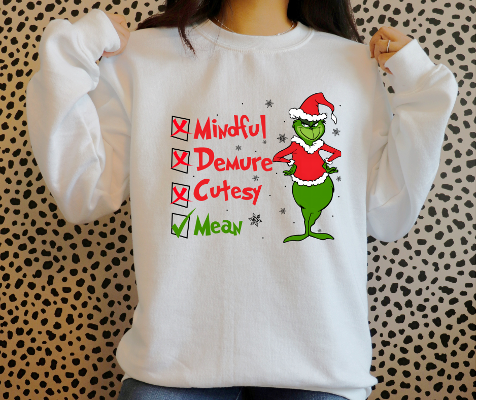 Demure Grinch sweatshirt